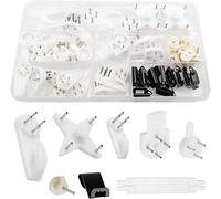 72 Pieces Trace Hard Wall Hook,Frame Hook,Drywall Hanging Hook,for Hanging Photo Frames,Clocks