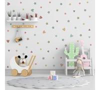 72 Sticker Stickers Muraux Enfants, Decoration Chambre Fille, Stickers Chambre Fille, Boho Cœur Stickers Muraux Enfants, Bohèmes Bébé Pépinière D'enfant Décoration Murale de la Maison