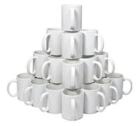 - 72 Tasses Blanches Revêtues en Polymère & Boites
