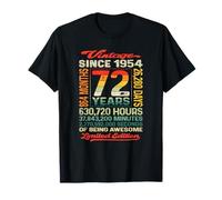 72 Years 864 Months of Being Awesome Born 1954 72e Anniversaire T-Shirt