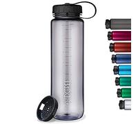 720°DGREE Bouteille en tritan “simplBottle“ - 1000ml, Gris | Gourde idéal pour Les Enfants, l'école, Sport, Yoga, randonnée, Voyages, Travail, fac, déplacements en Voiture | Bidon sans BPA