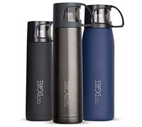 720°DGREE Bouteille Isotherme Follow 450ml, 700ml, 1l | Gourde Thermo Acier Inoxydable | Ideal pour Café et Thé avec Gobelet, Tasse | Boissons Chaudes ou Froides au Travail, Voyage, Ecole