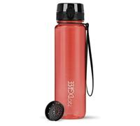 720°DGREE Gourde 1l “uberBottle“ +Tamis à Fruit, crystalClear - Sans BPA, Anti-fuite - Bouteille d'Eau transparent, Water Bottle idéale pour Sport, Randonnée, Gym, Camping, Université, Voyage, Travail