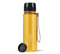 720°DGREE Gourde 500ml “uberBottle“ +Tamis à Fruits, crystalClear - Sans BPA, Anti-fuite - Bouteille d'Eau, Water Bottle idéale pour Enfants, École, Sport, Randonnée, Camping, Université, Voyage