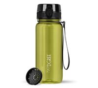720°DGREE Gourde 650ml “uberBottle“ +Tamis à Fruits, crystalClear - Sans BPA, Anti-fuite - Bouteille d'Eau, Water Bottle idéale pour Enfants, École, Sport, Randonnée, Camping, Université, Voyage