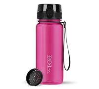 720°DGREE Gourde 650ml “uberBottle“ +Tamis à Fruits, crystalClear - Sans BPA, Anti-fuite - Bouteille d'Eau, Water Bottle idéale pour Enfants, École, Sport, Randonnée, Camping, Université, Voyage