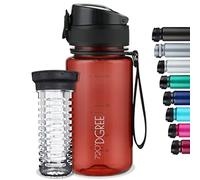 720°DGREE Gourde d'Eau 350ml “uberBottle“ +Fruit-Infuseur, crystalClear - Sans BPA, Anti-fuite - Bouteille, water bottle idéale pour Enfants, École, Sport, Randonnée, Camping, Université, Voyage