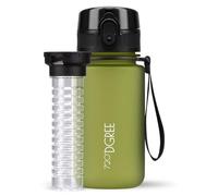720°DGREE Gourde d'Eau 350ml “uberBottle“ +Fruit-Infuseur, softTouch - Sans BPA, Anti-fuite - Bouteille, water bottle idéale pour Enfants, École, Sport, Randonnée, Camping, Université, Voyage, Travail