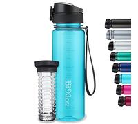 720°DGREE Gourde d'Eau 500ml “uberBottle“ +Fruit-Infuseur, crystalClear - Sans BPA, Anti-fuite - Bouteille, water bottle idéale pour Enfants, École, Sport, Randonnée, Camping, Université, Voyage