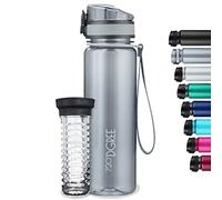 720°DGREE Gourde d'Eau 500ml “uberBottle“ +Fruit-Infuseur, crystalClear - Sans BPA, Anti-fuite - Bouteille, water bottle idéale pour Enfants, École, Sport, Randonnée, Camping, Université, Voyage