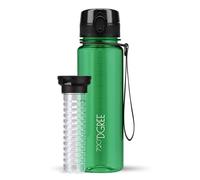 720°DGREE Gourde d'Eau 500ml “uberBottle“ +Fruit-Infuseur, crystalClear - Sans BPA, Anti-fuite - Bouteille, water bottle idéale pour Enfants, École, Sport, Randonnée, Camping, Université, Voyage