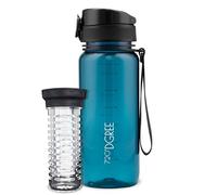720°DGREE Gourde d'Eau 650ml “uberBottle“ +Fruit-Infuseur, crystalClear - Sans BPA, Anti-fuite - Bouteille, water bottle idéale pour Enfants, École, Sport, Randonnée, Camping, Université, Voyage