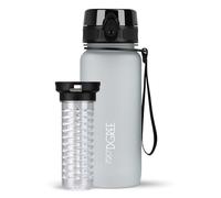 720°DGREE Gourde d'Eau 650ml “uberBottle“ +Fruit-Infuseur, softTouch - Sans BPA, Anti-fuite - Bouteille, water bottle idéale pour Enfants, École, Sport, Randonnée, Camping, Université, Voyage, Travail