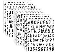 720 pièces 10 Feuilles Autocollants de Lettre Numéro Auto-Adhésifs en Vinyle Autocollant de Numéros pour Boîte aux Lettres, Fenêtre, Porte, Maison, Adresse(Noir)