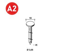 7200 COILS 3,05 X 25 ANNELÉES INOX - ALSAFIX - R1630259