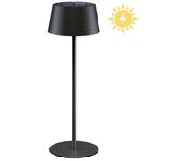 goobay Lampe de table LED solaire à intensité variable en continu, commande tactile/lampe de table LED sans fil pour l'intérieur et l'extérieur IP44/150 lm et 3000 K blanc chaud, USB-C/noir 72026