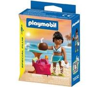 72032 Vacancière à la plage Spécial + Bleu