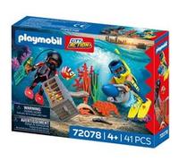 Playmobil Jouet City Action Plongeur de Police 72078 – 2 figurines, scooter sous‑marin
