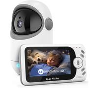 720p Babyphone Caméra, 4,3""Écran Ips Moniteur Bébé Avec Fonctions Pan-Tilt-Zoom À Distance, Audio Bidirectionnel, Vision Nocturne, Vox, Capteur Détection De Température, Portée 853 Pieds, 8.[G13]