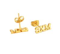 721 Boucles d'oreilles clous île Saint-Martin SXM en acier inoxydable pour femme