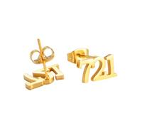 721 Boucles d'oreilles clous île Saint-Martin SXM en acier inoxydable pour femme