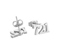 721 Boucles d'oreilles clous île Saint-Martin SXM en acier inoxydable pour femme
