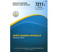 7211l golfe de gascogne - de brest a cabo finisterre - Carte marine officielle, Echelle 1:1000000 - Collectif - Epshom - Atlas / carte