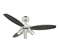 WESTINGHOUSE CEILING FANS VENTILATEUR DE PLAFOND EN NICKEL BROSSÉ/WENGÉ ARGENTÉ 105 CM Argent G