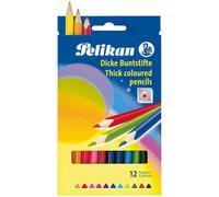 [724039-3] Pelikan Lot de 3 étuis de 12 Crayons de couleur épais BSD12DN