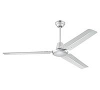72501 Ventilateur de plafond d'intérieur à trois pales Industrial de 142 cm, finition en argenté