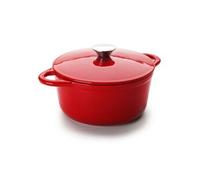 725924R cocotte ronde rouge 24 x 11.5 cm