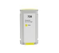 728 Cartouche à Encre Compatible 130 ML 300 ML Compatible avec 728 728 La Cartouche d'encre Fonctionne avec F9J68A F9J67A F9J66A Compatible avec Les Design Jet T730 T830(1PC Yellow 130ML)