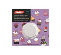 IBILI – Barquette à pâtisserie 729308 – Papier blanc 8 x 8 x 5 cm – 50 pièces