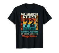 72e Anniversaire 72 Ans 864 Mois d'être génial né 1954 T-Shirt