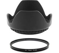 72mm - Kit Protecteur Filtre UV et Paresoleil pour Canon Nikon Sigma Fujinon G