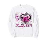 72nd Birthday Queen Pink Wine 72 Years Old Women Girls Sweatshirt