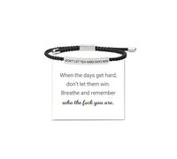 72ore Bracelet « Don't Let The Hard Days Win », « Remember Who The F You Are », « God Is In Control », Alliage, Pas de gemme