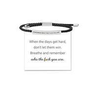 72ore Bracelet « Don't Let The Hard Days Win », « Remember Who The F You Are », « God Is In Control », Alliage, Pas de gemme