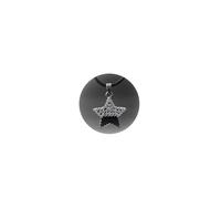 72ore Collier avec pendentif étoile noire pour femme - Collier avec pendentif étoile en cristal et strass - Pour mariage, bal de fin d'année, cadeau, Laiton, Pas de gemme