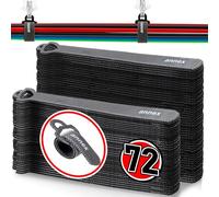 72pcs attache cable : Rangez les câbles en désordre, fini le bazar, durables, adhèrent fermement, faciles à utiliser, polyvalents, serre cable pour la maison et le bureau
