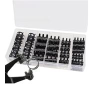 72pcs Clip De Câble En Acier À Ressort Robuste Conceptions Bordées En Caoutchouc Accessoire Portable Pour Les Pinces De Tuyaux Industriels À Usage Automobile Et Industriel