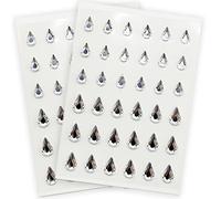 72Pcs Strass Autocollant, Strass Visage Maquillage Strass Autocollant Diaman Cristal pour DIY Visage Maquillage Décoration - 7mm 1cm