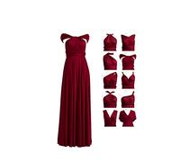 72styles Robe Infinity avec Bandeau, Robe Demoiselle d'honneur Femme Convertible, Longue, Grande Taille, Multi-Way, Soirée,Mariage Invitée, Bordeaux, Taille Unique