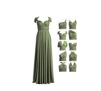 72styles Robe Infinity avec Bandeau, Robe Demoiselle d'honneur Femme Convertible, Longue, Grande Taille, Multi-Way, Soirée,Mariage Invitée, Vert Olive, Taille Unique