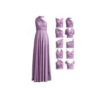 72styles Robe Infinity avec Bandeau, Robe Demoiselle d'honneur Femme Convertible, Longue, Grande Taille, Multi-Way, Soirée,Mariage Invitée, Mauve, Taille Unique
