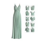 72styles Robe Infinity avec Bandeau, Robe Demoiselle d'honneur Femme Convertible, Longue, Grande Taille, Multi-Way, Soirée,Mariage Invitée, Sauge, Taille Unique