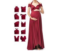 72styles Robe Maternité Multiposition, Baby Shower, Mariage, Soirée | Robe Infinity Longue Femme Enceinte - Élastique & Transformable pour Shooting Photo, Baby Shower, Mariage, Soirée