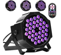 72W Lumière Noire UV, 36 LED UV Par Lumière de Scène avec Télécommandée pour Fête, Bar, Scène, Noël, Halloween, Mariage (1 Pièce)