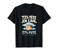 73% tete en l'air 27% fute graffiti nuage T-Shirt