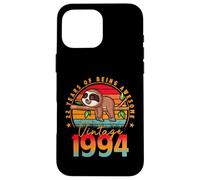 73 Year Old Sloth Vintage 1953 Limited Edition 73rd Birthday Coque pour iPhone 16 Pro Max